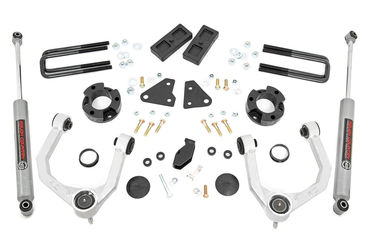 Ford Ranger Suspension Lift Kit - Rough Country - 3.5 Inch Lift Kit | N3 - '19-'23